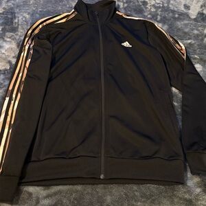 Adidas Primegreen Men's Black Track Jacket With Camouflage Stripes size L